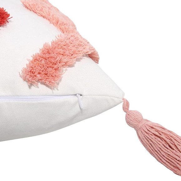 Colorful Chevron Boho Decorative Tufted Throw Pillow Cover Living Room/Bedroom - Picture 6 of 7